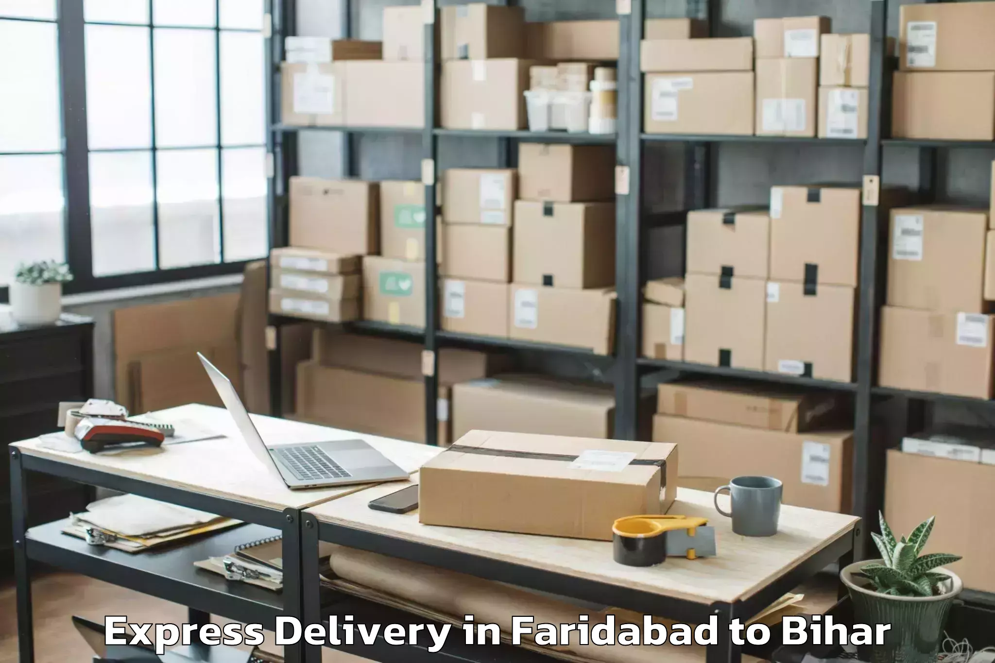 Book Faridabad to Triveniganj Express Delivery